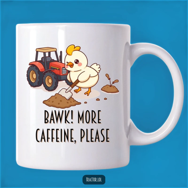 Funny Kawaii Chicken Farmer Mug, Hilarious Gift for Busy Gardeners and Farmers