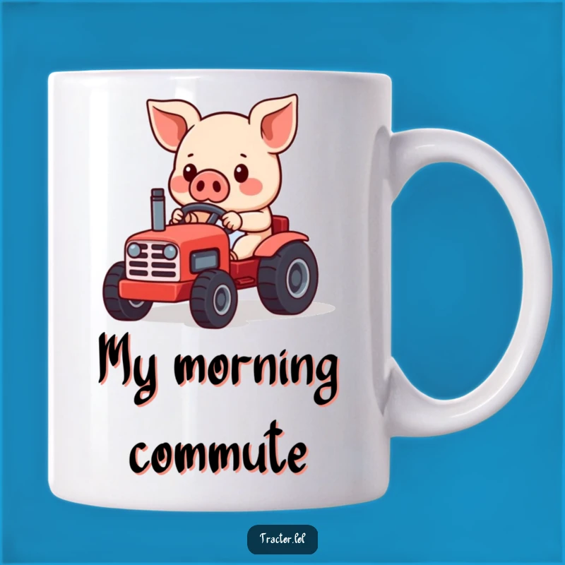 Very Funny Kawaii Pig Tractor Driver Mug, The Perfect Humorous Gift for Farm Lovers