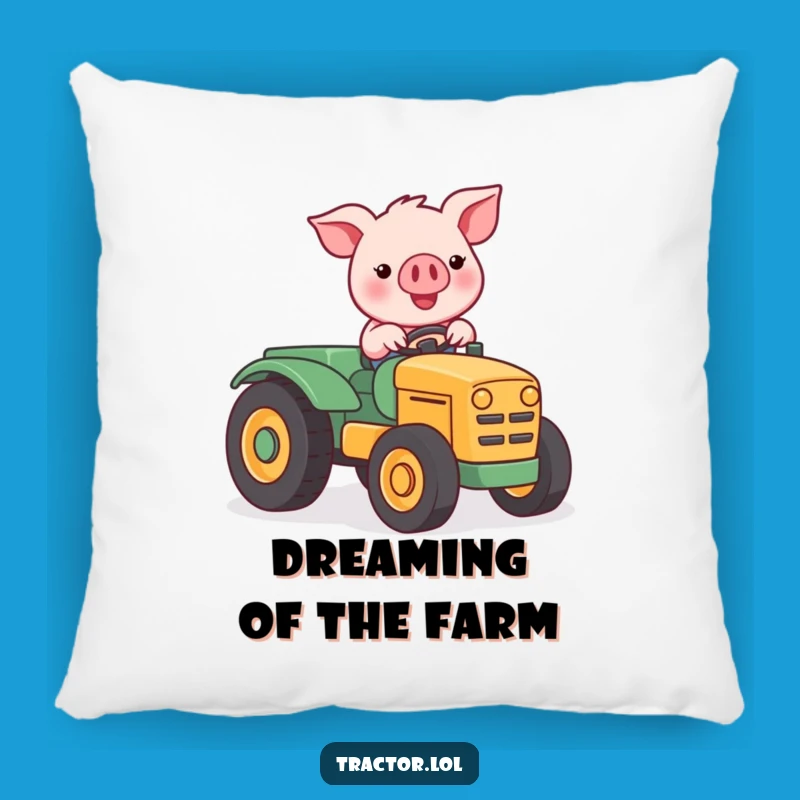 Cozy Funny Kawaii Pig Tractor Pillow: Sweet Farm Dreams Gift