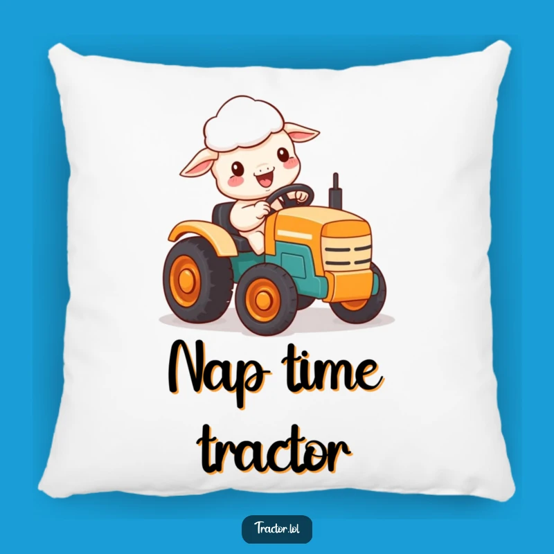 Funny Kawaii Sheep Pillow, Cozy Tractor Snuggles, Adorable Funny Gift