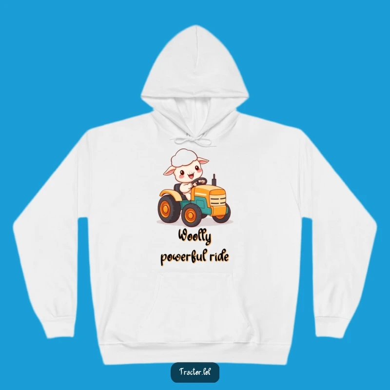 Funny Kawaii Sheep Hoodie, Cozy Tractor Ride, Ultimate Funny Gift
