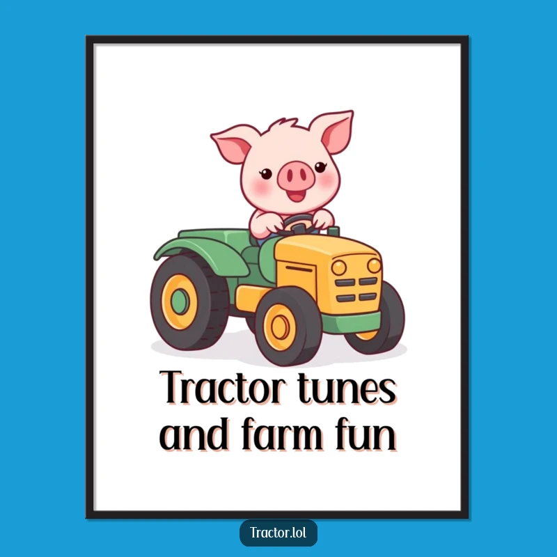 Free Printable Kawaii Pig Wall Art: Farm Fun Downloadable Decor