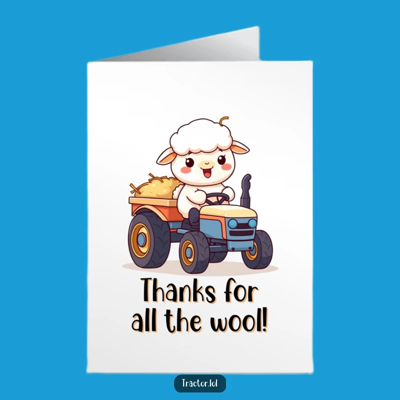Free Printable Kawaii Sheep Thank You Card: Fleece the Love Downloadable Gift