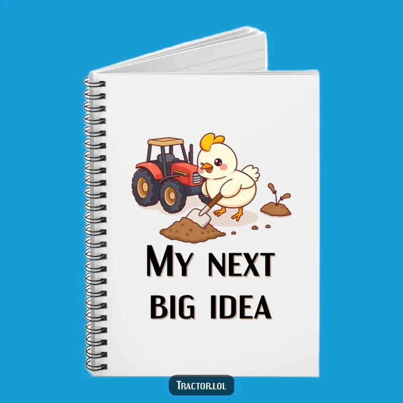 Funny Kawaii Chicken Tractor Notebook, Perfect for Humorous Journaling and Ideas