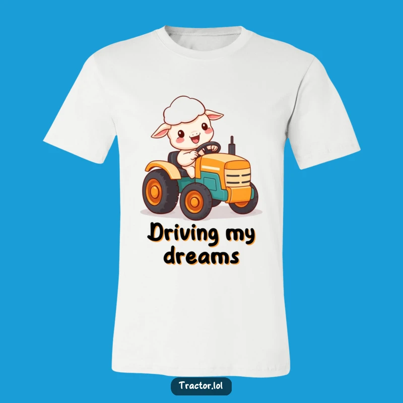 Funny Kawaii Sheep T-Shirt, Tiny Tractor Adventure, Epic Funny Gift